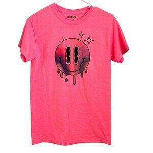 Kids unisex Pink Smiley face t-shirt Size small